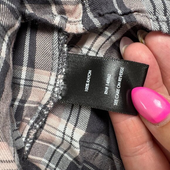 Torrid Button-Front Shirt Plaid Crop Top Womens 0 L Cottagecore Babydoll Blouse - Picture 5 of 10